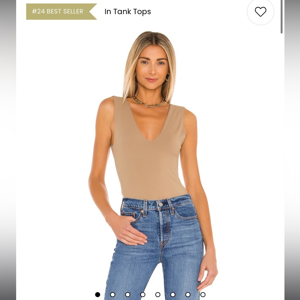 Free people keep it sleek bodysuit (tan)